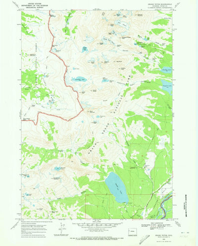 United States Geological Survey Grand Teton, WY (1968, 24000-Scale) digital map