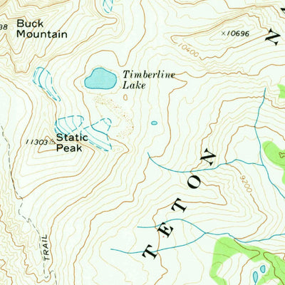 United States Geological Survey Grand Teton, WY (1968, 24000-Scale) digital map