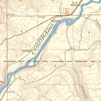 United States Geological Survey Grand Valley, CO (1929, 62500-Scale) digital map