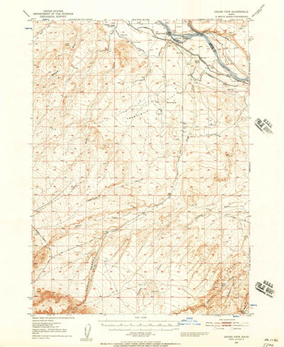 United States Geological Survey Grand View, ID (1947, 62500-Scale) digital map