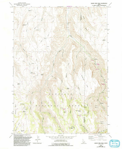 United States Geological Survey Grand View Peak, ID (1965, 24000-Scale) digital map