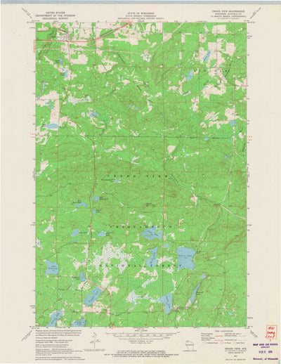 United States Geological Survey Grand View, WI (1971, 24000-Scale) digital map