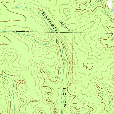 United States Geological Survey Grandin, MO (1968, 24000-Scale) digital map