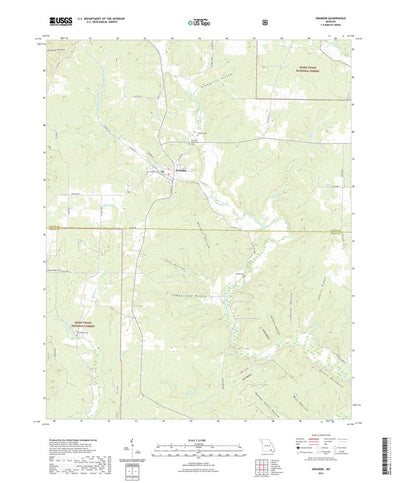 United States Geological Survey Grandin, MO (2021, 24000-Scale) digital map