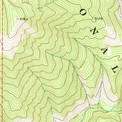 United States Geological Survey Grandjean, ID (1972, 24000-Scale) digital map