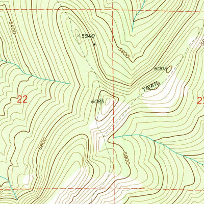 United States Geological Survey Grandmother Mountain, ID (1969, 24000-Scale) digital map