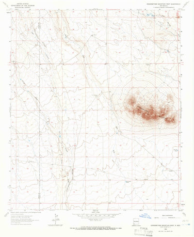 United States Geological Survey Grandmother Mountain West, NM (1963, 24000-Scale) digital map