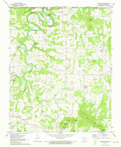 United States Geological Survey Grandview, AR-MO (1972, 24000-Scale) digital map