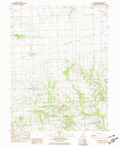 United States Geological Survey Grandview, IL (1982, 24000-Scale) digital map