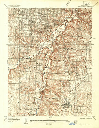 United States Geological Survey Grandview, MO-KS (1934, 24000-Scale) digital map