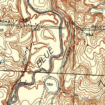 United States Geological Survey Grandview, MO-KS (1934, 24000-Scale) digital map
