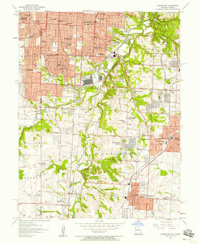 United States Geological Survey Grandview, MO-KS (1957, 24000-Scale) digital map