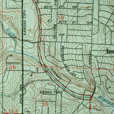 United States Geological Survey Grandview, MO-KS (1991, 24000-Scale) digital map