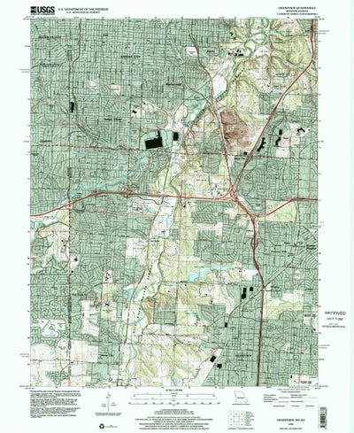 United States Geological Survey Grandview, MO-KS (1996, 24000-Scale) digital map