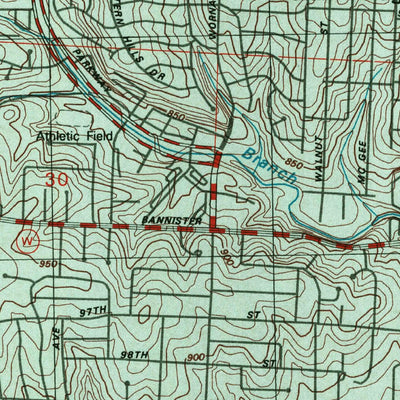 United States Geological Survey Grandview, MO-KS (1996, 24000-Scale) digital map