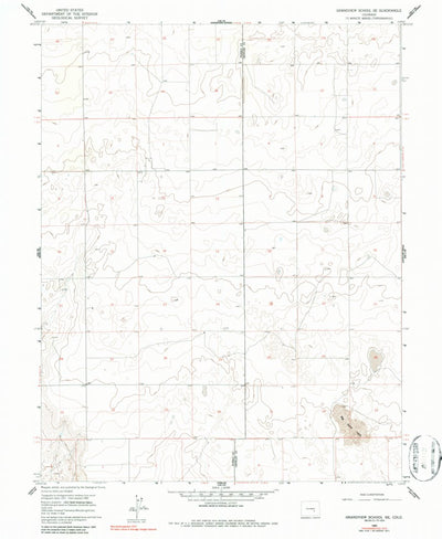 United States Geological Survey Grandview School SE, CO (1960, 24000-Scale) digital map