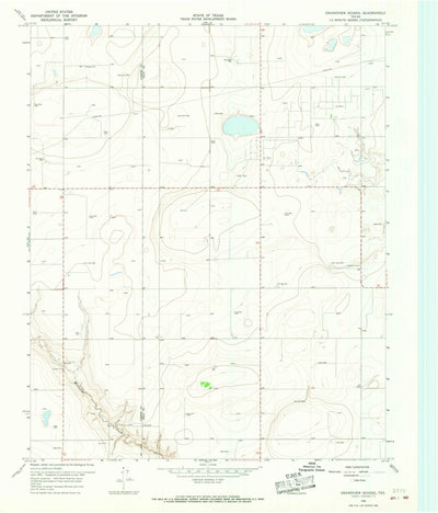 United States Geological Survey Grandview School, TX (1966, 24000-Scale) digital map
