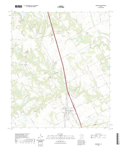 United States Geological Survey Grandview, TX (2022, 24000-Scale) digital map