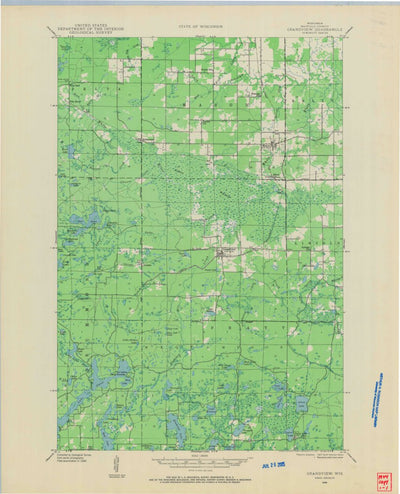 United States Geological Survey Grandview, WI (1944, 48000-Scale) digital map