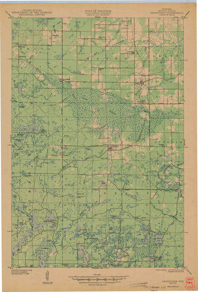United States Geological Survey Grandview, WI (1947, 48000-Scale) digital map