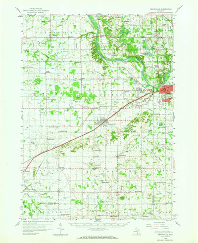 United States Geological Survey Grandville, MI (1958, 62500-Scale) digital map
