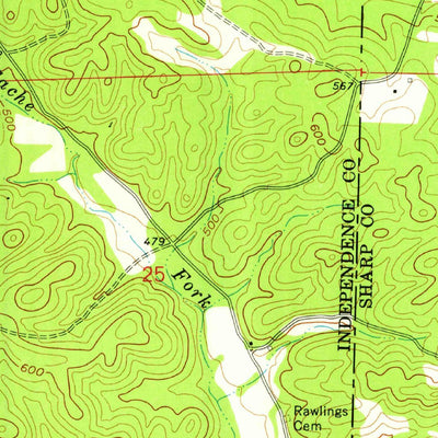 United States Geological Survey Grange, AR (1961, 24000-Scale) digital map