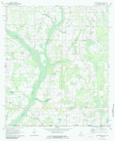 United States Geological Survey Grangeburg, AL-FL (1970, 24000-Scale) digital map