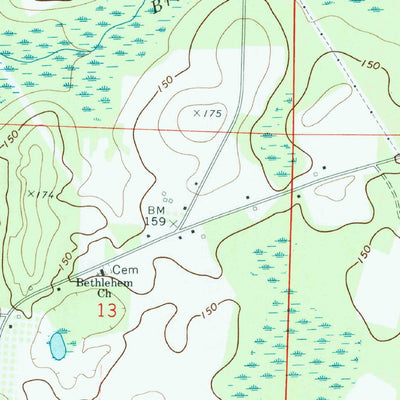 United States Geological Survey Grangeburg, AL-FL (1970, 24000-Scale) digital map