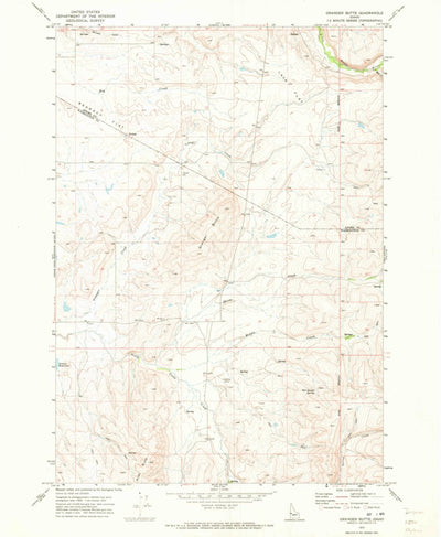 United States Geological Survey Granger Butte, ID (1970, 24000-Scale) digital map