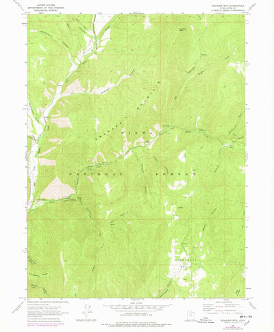 United States Geological Survey Granger Mountain, UT (1967, 24000-Scale) digital map