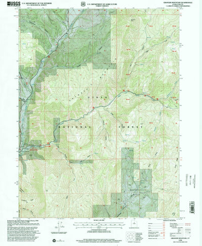 United States Geological Survey Granger Mountain, UT (1998, 24000-Scale) digital map