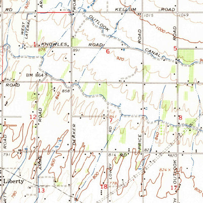 United States Geological Survey Granger, WA (1965, 62500-Scale) digital map