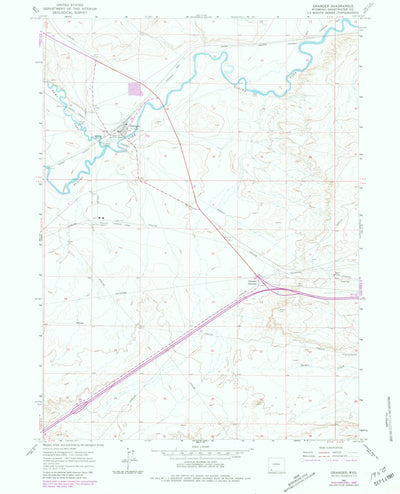 United States Geological Survey Granger, WY (1961, 24000-Scale) digital map