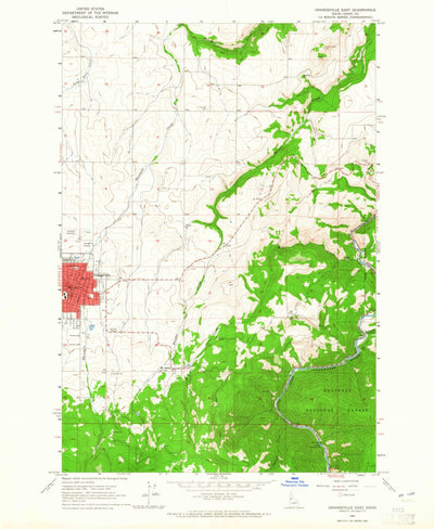 United States Geological Survey Grangeville East, ID (1963, 24000-Scale) digital map