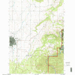 United States Geological Survey Grangeville East, ID (1995, 24000-Scale) digital map
