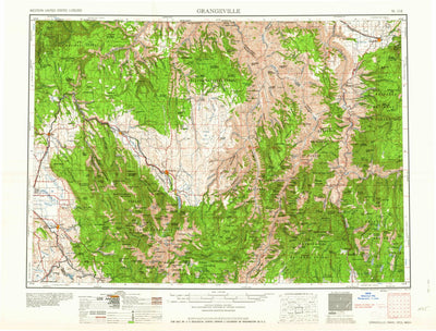 United States Geological Survey Grangeville, ID-OR-WA (1959, 250000-Scale) digital map