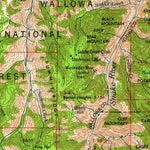 United States Geological Survey Grangeville, ID-OR-WA (1959, 250000-Scale) digital map