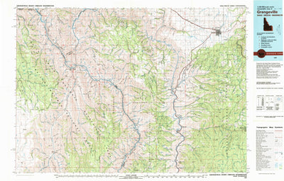 United States Geological Survey Grangeville, ID-OR-WA (1980, 100000-Scale) digital map