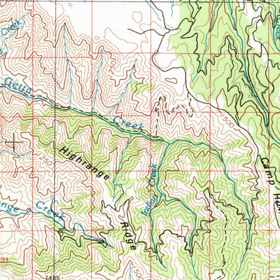 United States Geological Survey Grangeville, ID-OR-WA (1980, 100000-Scale) digital map