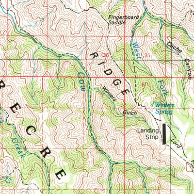 United States Geological Survey Grangeville, ID-OR-WA (1980, 100000-Scale) digital map