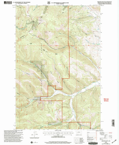 United States Geological Survey Granite Butte, MT (2001, 24000-Scale) digital map