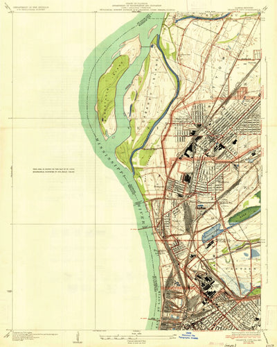 United States Geological Survey Granite City, IL-MO (1935, 24000-Scale) digital map