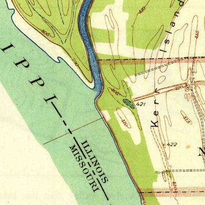 United States Geological Survey Granite City, IL-MO (1935, 24000-Scale) digital map