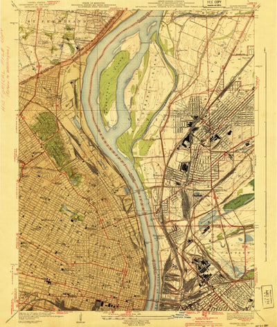 United States Geological Survey Granite City, IL-MO (1940, 24000-Scale) digital map