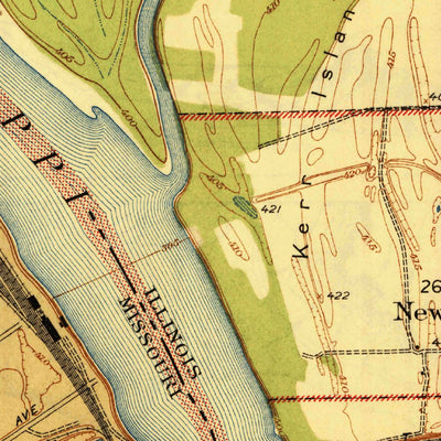 United States Geological Survey Granite City, IL-MO (1940, 24000-Scale) digital map