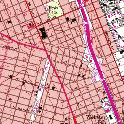 United States Geological Survey Granite City, IL-MO (1954, 24000-Scale) digital map