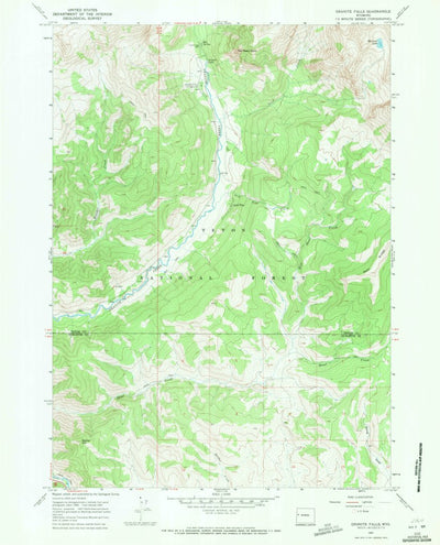 United States Geological Survey Granite Falls, WY (1967, 24000-Scale) digital map