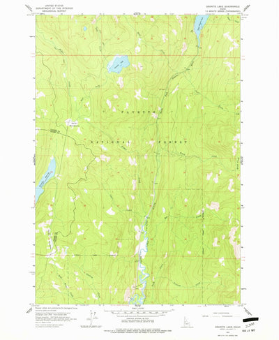 United States Geological Survey Granite Lake, ID (1963, 24000-Scale) digital map