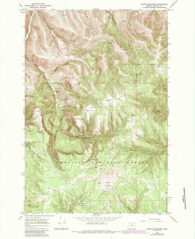 United States Geological Survey Granite Meadows, OR (1967, 24000-Scale) digital map