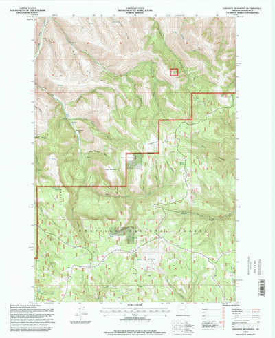 United States Geological Survey Granite Meadows, OR (1995, 24000-Scale) digital map